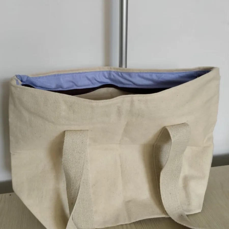 A jute tote bag